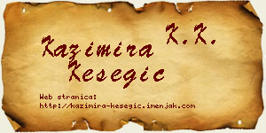 Kazimira Kesegić vizit kartica